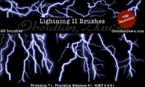 photoshop lightning brushes