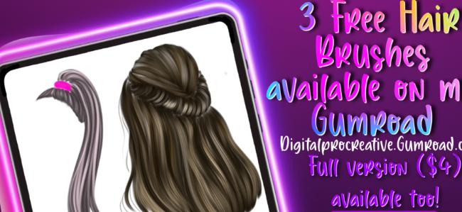 Realistic hair texture brushes