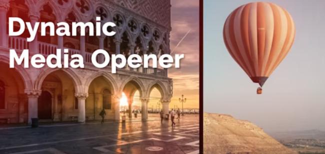 Dynamic multiscreen slideshow with 21 media placeholders in 4K resolution