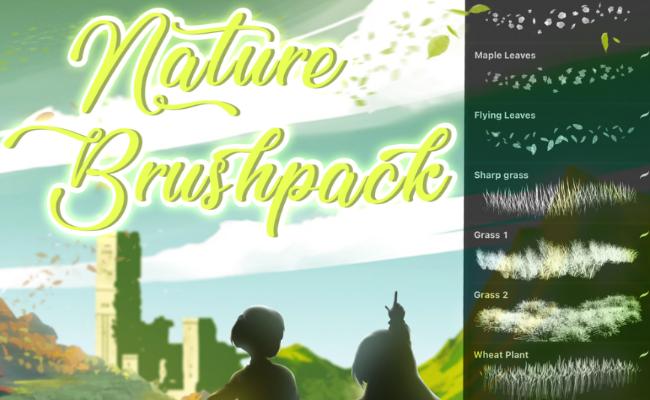 Free Procreate foliage brushes with natural plant details