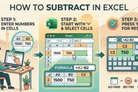 How to Subtract in Excel