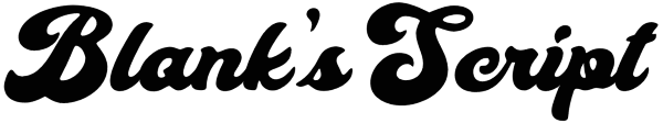 Blank’s Script Font
